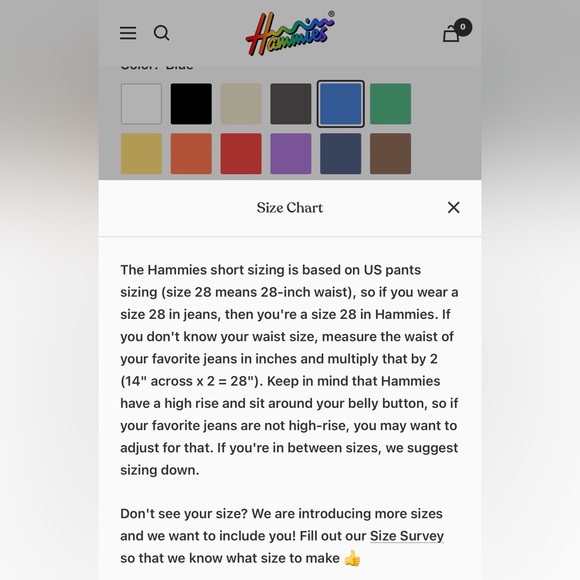 💙 Hammies Women’s Shorts | Blue | Size 28 | NWOT - Picture 8 of 14